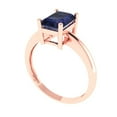 thumbnail image 2 of 1.75 ct Radiant Cut Simulated Blue Sapphire Solitaire Engagement Ring for Women in 18K Rose Gold, 2 of 5
