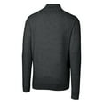thumbnail image 3 of Men's Cutter & Buck Heather Charcoal Akron RubberDucks Big & Tall Lakemont Tri-Blend Quarter-Zip Pullover Sweater, 3 of 3