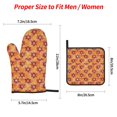 thumbnail image 3 of ZICANCN Oven Mitts and Pot Holders Sets,Orange Star Baking Sets Kitchen Heat Resistant 4 Pieces, 3 of 8
