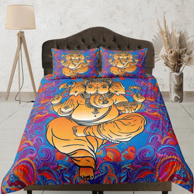 Regalo Hindú Funda Nórdica Ganesha Dios Elefante Ropa de Cama Hindú Set