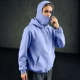 thumbnail image 4 of DAFPZW Womens Balaclava Hoodie Double Layer Hooded Quarter Zip Up Fleece Sweatshirts Winter Fashion Y2k Pullover Tops, 4 of 9