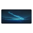thumbnail image 2 of Leather Keyboard and Mouse Desk Mat Office Desk Accessories Protective Office Desk Decor Desk Pad Mat for Gaming, Work from Home, Office Blue Deep-sea Creature 16.5" x 35.4", 2 of 9