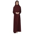 thumbnail image 2 of Bimba Abaya Islamic Prayer Dress With Hijab For Women'sFront Button PlacketMuslim Dress, 2 of 8