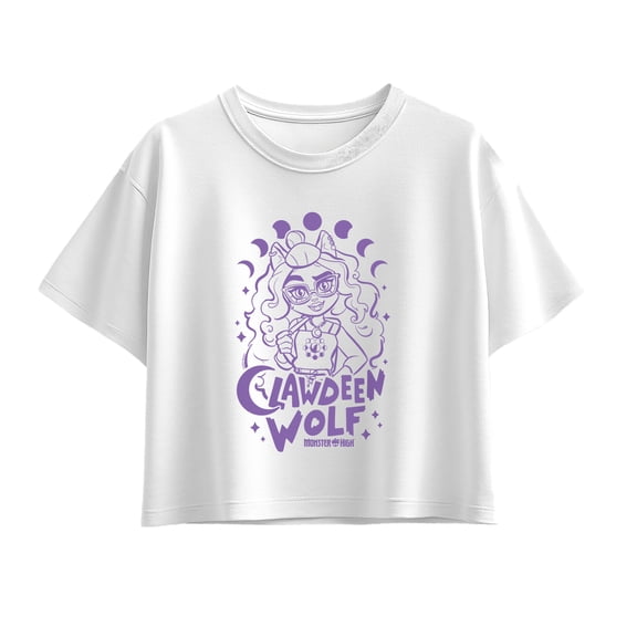 Monster High - Clawdeen Purple - Youth Girls Boxy T-Shirt