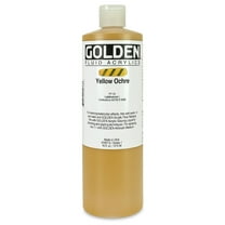 Golden Fluid Acrylic Paint - Yellow Ochre, 16 oz