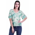 thumbnail image 1 of Moomaya Blouse d'Été Boho à Manches Courtes en Rayonne Imprimée pour Femmes, 1 of 5