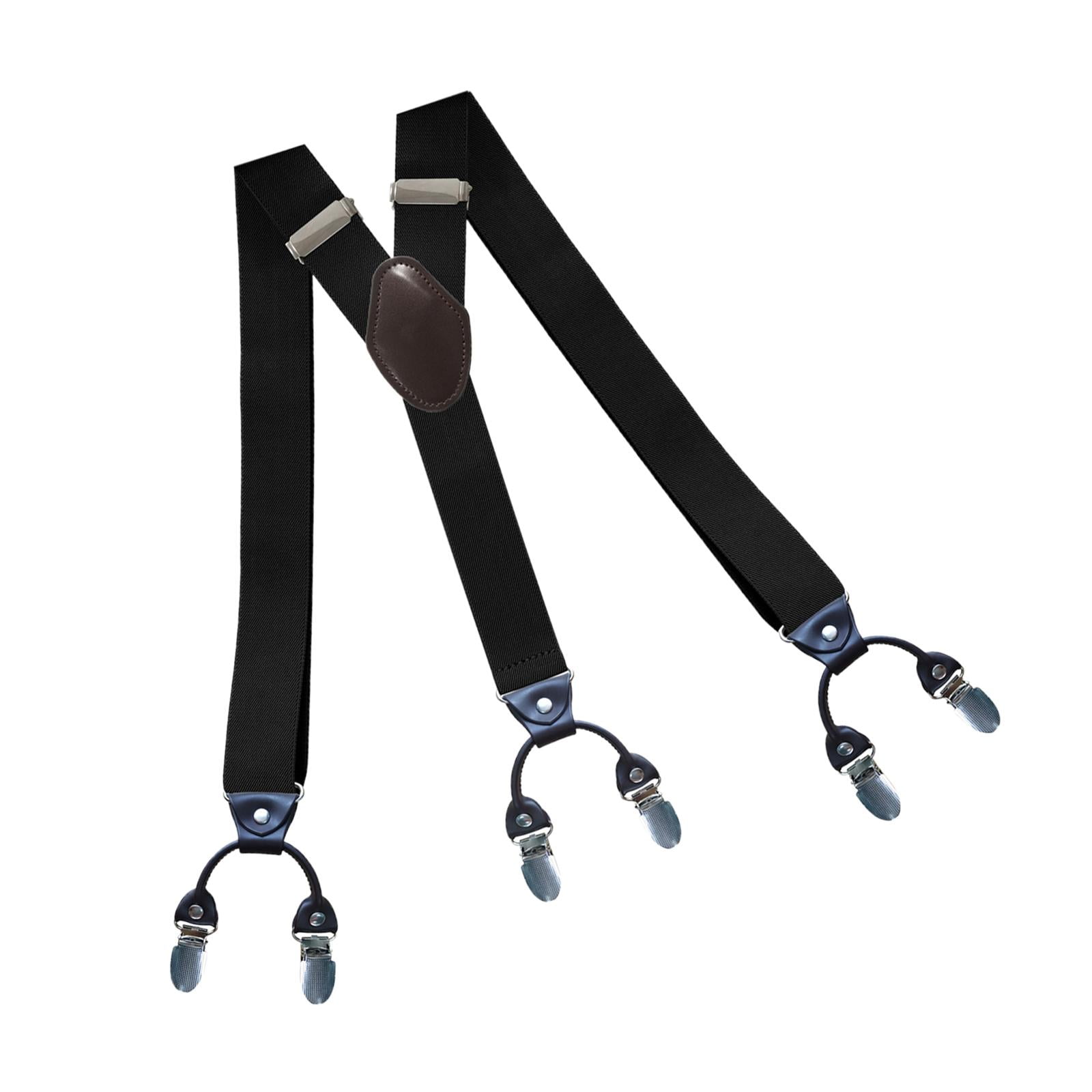  3 Pack Suspenders 1 Inch Adjustable Y Back Suspenders with  Heavy Duty Clips for Men Women Wedding Halloween Costume Accessory (Black)  : Clothing, Shoes & Jewelry