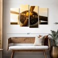 thumbnail image 3 of Elephant Stock Golden Sunset Propeller Wall Art - Horizontal Multi Panel Canvas - Living Room Wall Decor - Transportation Multi Panel - Yellow And Brown Decor - 52" x 32", 3 of 8