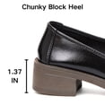 thumbnail image 3 of Knivor Women's Penny Loafers Loafers for Women Chunky Block Heel Slip On Dress Loafers Classic Business Casual Office Shoes, 3 of 9