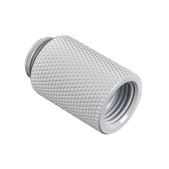 Bitspower G1/4" Male to Female Extender Fitting, 25mm, Deluxe White