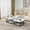 White, variant on Broadfashion Nesting Coffee Table Set of 2, Faux Marble Top Square Coffee Table, Detachable Nesting Side End Table with Sturdy Metal Frame for Living Room, Bedroom, Apartment & Office