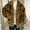 Khaki, variant on QUNYINEY Long Sleeve Mens Jackets White Faux Fur Leopard Print Zip up Outerwear Warm Cardigan Loose Outerwear Jackets