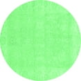 thumbnail image 1 of Ahgly Company Indoor Round Oriental Emerald Green Traditional Area Rugs, 5' Round, 1 of 4