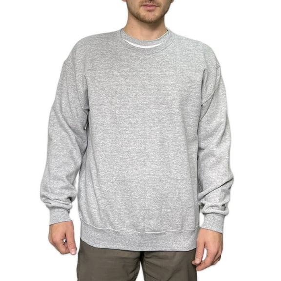 Fruit of the Loom Men's Crew Neck Sweatshirt Irregular Grey S-4XL