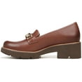 thumbnail image 2 of Naturalizer Womens Desi Chain Detail Platform Lug Sole Heeled Loafer Cappuccino Brown 12W, 2 of 5