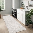 thumbnail image 4 of Gaderth 2x6 Kitchen Runner Rug, Non Slip Washable Rug for Bedroom, Modern Geometric Distressed Diamond Farmhouse Carpet, Low Pile Soft Stain Resistant Floor Rug for Office Nursery, 4 of 10