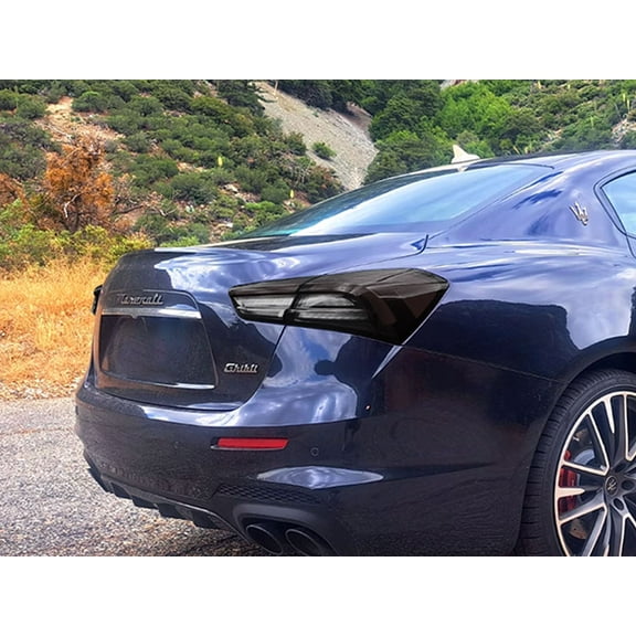 Rvinyl Tail Light Tint Covers Compatible with Maserati Ghibli 2014-2024 - Blackout Smoke