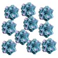 thumbnail image 1 of 10x Europeo Seda Artificial Peonía Cabezas Adorno Apliques 9cm - Azul Yotijar  Cabeza de flor de peonía de seda, 1 of 8