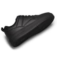 thumbnail image 4 of LUCKY STEP Fashion Faux Leather Sneakers Low Top Lace Up Walking Shoes,All black,Womens, 4 of 6