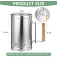 thumbnail image 6 of Linqz Charcoal Chimney Starter Compatible with Weber, Compact Chimney Starter for Grill, Rapid Fire Charcoal Lighter, with Heatproof Wooden Handle, BBQ Grill Tools for Outdoor Grilling and Camping, 6 of 7
