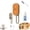 Brown, variant on KQLULU 4-in-1 Self Cleaning Silicone Pet Grooming Brush for Cats, White
