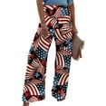 thumbnail image 1 of Frontwalk Women's Boho Palazzo Pants Wide Leg Lounge Pants Ladies High Waist Trousers Beach Floral Casual Loose Fit Pants Size  S-2XL, 1 of 3