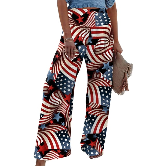 Frontwalk Women's Boho Palazzo Pants Wide Leg Lounge Pants Ladies High Waist Trousers Beach Floral Casual Loose Fit Pants Size S-2XL