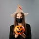 thumbnail image 5 of FELTECHELECTR Sombrero de bruja de ala ancha, ligero, para disfraz de Halloween, accesorio de cosplay, decoración para fiesta, 5 of 6