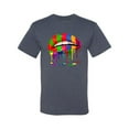 thumbnail image 2 of Wild Bobby, Colorful Painted Lip, Streetwear, Men Graphic Tee, Vintage Heather Blue, X-Large, 2 of 5