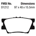 thumbnail image 4 of EBC DP41793R Yellowstuff Rear Brake Pads for 2013 Lexus ES300h 2.5L Hybrid, 4 of 4