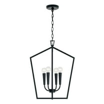 4 Light Foyer In Modern Style-22 Inches Tall And 16.75 Inches Wide-Matte Black Finish    -Traditional Installation Capital Lighting 545941Mb