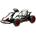 thumbnail image 1 of Go Kart eléctrico infantil 24V con 2 motores de 200W, batería 7Ah, hasta 8MPH, asiento ajustable, luces LED, música, arranque suave, cinturón de seguridad, pedal eléctrico, 1 of 7