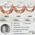 thumbnail image 4 of Designart "Canyon Drift In Desert Dreams" Minimalism Peach Large Round Mirror - Round Bedroom Mirror Wall Decor - Modern Round Printed Mirror - 36" x 36", 4 of 6
