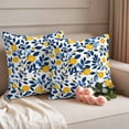 thumbnail image 2 of Lemon Outdoor Waterproof Pillow Covers, Fruit Leaf Branch Summer Spring Pastoral Decorative Square Throw Pillowcase Sofa Cushion Sham for Patio/Couch/Chair, 24"x24" 2 Pack, 2 of 8
