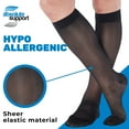 thumbnail image 6 of Absolute Support Womens Sheer Compression Stockings 15-20mmHg - Black, Small, 6 of 10
