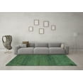 thumbnail image 3 of Ahgly Company Indoor Round Abstract Turquoise Blue Modern Area Rugs, 6' Round, 3 of 4