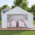 thumbnail image 3 of Dateyes 32*16FT Party Tent,Heavy Duty Outdoor Awning Tent,with Removable Sidewalls, Commercial Wedding Big Tent,Carport, BBQ,UV 50+, Waterproof, White, 3 of 9