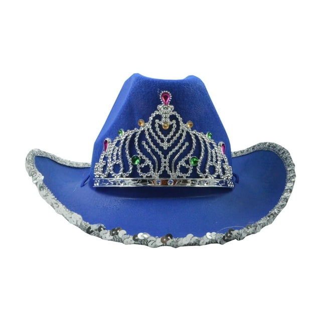 Disfraz de para Halloween Sombrero Vaquero para Mujer niñas disfraz accesorios festivo decoraciones,azul Sunnimix Sombrero de vaquero