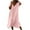 Pink, variant on Women Cotton and Linen Shirt Dress Casual Loose Maxi Dresses Summer Baggy Solid Color Midi Dress Tiered Sun Dress 2023