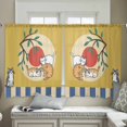 thumbnail image 5 of Yellow Cat Cartoon Sheer Curtains 45 Inch Length 2 Panels Set, Semi Transparent Voile Rod Pocket Curtains for Living Dining Room Bedroom Drapes Summer Botanical Sun Modern Art, 5 of 8