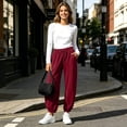thumbnail image 6 of High Waisted Baggy Sweatpants For Women Soft Barrel Leg Workout Gym Active Joggers With Pockets Elastic Drawstring Lounge Pants, 6 of 10