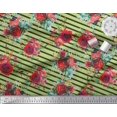 thumbnail image 3 of Soimoi Rayon Fabric Leaves & Rose Flower Fabric Prints By Yard 42 Inch Wide, 3 of 3