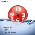 thumbnail image 7 of Waterproof Shower Clock Mini Bathroom Mirror Wall Clocks with Suction Cup, Blue, 7 of 7