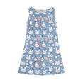 thumbnail image 3 of LTTVQM Easter Dresses for Girls 2026 Egg Rabbit Graphic Happy Sleeveless Sundresses Casual Crewneck Midi Dresses Trendy Church Dresses Blue 11-12 Years, 3 of 5