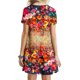 thumbnail image 5 of Puntoco Vestido De Manga Corta Para Mujer, Vestido De Cuello Redondo Con Estampado Floral, Vestido De Manga Corta Con Cuello Redondo, Color Xxl,Regalos Para Mujer Joven, 5 of 5