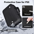 thumbnail image 3 of Hard Shell Travel Carrying Case Compatible with PS5 & PS5 Slim Console, Universal Protective, Game Controllers, Headphones and Gaming Accessories, 3 of 8