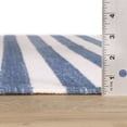 thumbnail image 6 of Ladder Stripe Navy/Ivory Handwoven Wool Rug, 8' x 10', 6 of 6