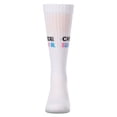 thumbnail image 2 of MeMoi Girls "Choose Summer" Ribbed Cotton Blend Knee High Sock - Girls - Female, 6, White, 2 of 3