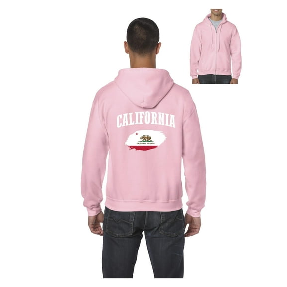 Mens California Cali Full-Zip Hooded Sweatshirt