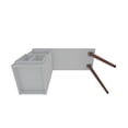 thumbnail image 5 of Manhattan Comfort Hampton Bureau de Style Mi-Siècle Moderne pour Bureau à Domicile avec 3 Compartiments, 53,54, Blanc, 5 of 5